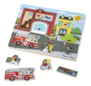 New Around the Fire Station Sound Puzzle - Wooden Puzzle by Melissa & Doug (736)