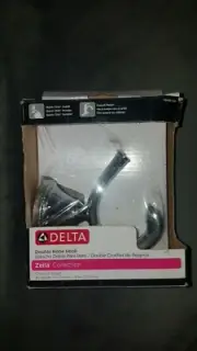 Delta double Robe Hook Chrome Finish
