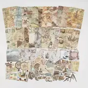 100 Pieces Vintage Scrapbook Supplies Ephemera Pack for Junk Journal Planners Sc