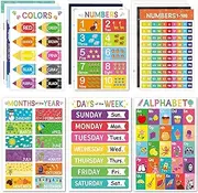 Alphabet Learning Poster, Toddler Educational Chart, Number Alphabet Timetable Posters, Portable Wall Chart, Classroom & Homeschool Wall Decor, Interactive Learning Poster