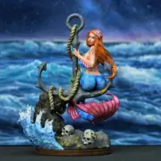 Mermaid Statue 3D Print Unpainted/Unassembled