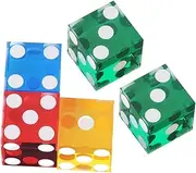 Toyvian 5Pcs Transparent Acrylic Dices Fun Decorative Dices for Parties Gatherings and Home Entertainment Unique Precision Game Dice for Creative Play and Drinking Games Random Color