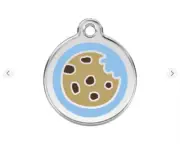 Stainless Steel Red Dingo Cookie ID Collar Charm Dog Tag Pink Blue