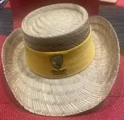 Cricket Australia Asics Straw Hat Cap Wide Brim BNWT MEDIUM offical licensed