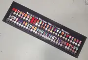 AUSTRALIAN MILITARY MEDALS & AWARDS BAR RUNNER - RUBBER BACKED MAT 2023 UPDATED