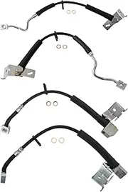 TRQ Front and Rear Brake Hose Set Compatible with 2006-2010 Ford Explorer 2007-2010 Explorer Sport Trac Mercury Mountaineer