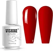 Vishine Gel Nail Polish Professional Manicure Salon UV LED Soak Off Gel Nail Polish UV LED Gel Varnish Color Bright Red (1343)