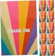 HOODANCOS 100Pcs Self Sealing Rainbow Colored Mailing Bags Express Packing Bags for Shipping Thank You Design Lightweight