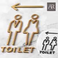 在飛比找momo購物網優惠-【ARRYN HOUSE】廁所標示牌 廁所壓克力門牌 ER0