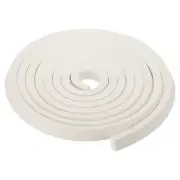 5/8"Wx3/8"Tx9.8Ft Silicone Foam Seal Strip, Square Weather Stripping, White