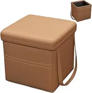 Leather Hangable Car Storage Box - Foldable Dustbin, Boasting Fore Skin Inspired Design | Auto Seatback Dustbin Container Maintain Automobile Neat Orderly Mid Layer Composite Hard Object Support