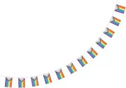 HIAKDOFT Rainbow Pride Banner Rainbow Flags for Events Decor Long Hanging Decoration for Weddings Birthdays and Pride Parties