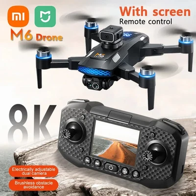 M6 8K HD Camera Drone 5G WiFi FPV RC Quadcopter w/ Screen Remote Control