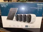 New Arlo Essential Wireless Spotlight Security Cameras + Solar Panel 4 Pack
