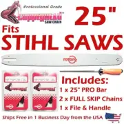 COPPERHEAD 25" Bar, 2 SKIP Chains & File comp. w/ STIHL 33RSF-84 / 3003 000 8830