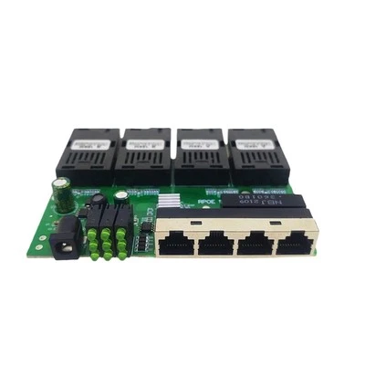 100M Reverse POE Fast Ethernet Fiber 4F4E Output 12V Optical Media2180