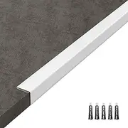 Jiekayi Metal Wall Corner Protector, Aluminum Corner Guards, Décor for Edge of Door Window Table Furniture Cabinets Fireplaces Tile Trim Edging, Size 35.5" L x 0.75" W (5 Pack,White)