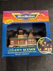 Vintage 1989 Galoob Micro Machines City Scenes Train Station New/Open Box