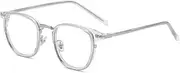 [WNCKSQ] metal retro spectacles men optical clear lens frame glasses for women square handmade black