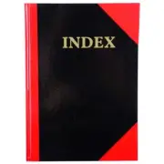 Cumberland RED & BLACK NOTEBOOK GLOSS A7 100 LEAF INDEXED