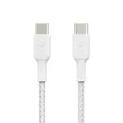 Belkin BoostCharge 1m Braided USB-C to USB-C Cable (2 Pack) (White)