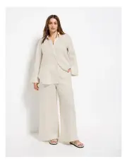 [Commonry] Flat Front Linen Pant in Flax