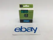 NEW DYMO 45809 D1 3/4" x 23' Black/Green Removable Label Tape FREE S/H