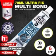 Handy Hardware Glue Adhesive Contact 70ml Dries Clear Super Strong Glue