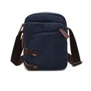 Women Small Canvas Crossbody Bag Cell Phone Travel Shoulder Bag-Blue
