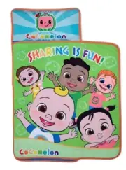 NEW Cocomelon Bed Nap Mat Blanket Pillow In One Quilted 21"x46" Sharing Is Fun