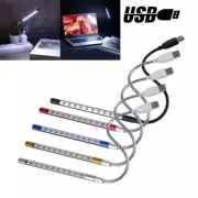 USB Lamp 10 LED Flexible Touch Light Portable for Reading Laptop Keyboard PC