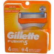 2 Pack Gillette Fusion5 Razor Blade Cartridges, 4 Ct