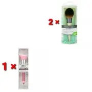 2 x EcoTools Full Powder Makeup Brush, MODA Mythical Angled Blender Makeup Brush