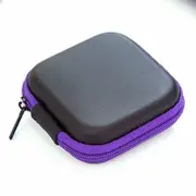 10PCS Headphone Cable Cell Phone Charger Data Cable Box Headset Storage Bag Organizer PURPLE COLOR