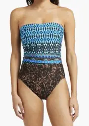 Miraclesuit Untamed Avanti Animal Print One Piece Swimsuit Size 16 NWT