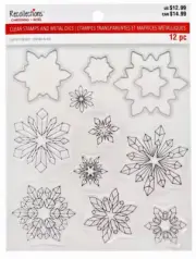 Snowflakes Christmas Clear Stamp & Die Snowflake Set by Recollections 723185 NEW