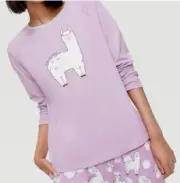 BNWT PETER ALEXANDER LILAC LLAMA LONG SLEEVE TOP SIZE M