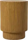 LeisureMod Modern Side Table Round Fiberstone Top Accent End Table for Home