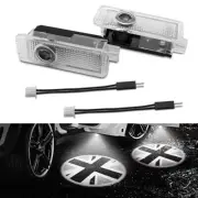 2 For MINI Cooper LED Door Light Union Jack Shadow Projector Courtesy Lamps (for: Mini)