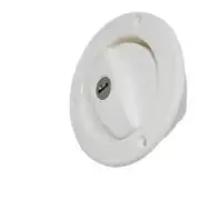 White Lockable Water Filler Complete with Cap and Keys for RV and Caravans