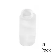 Simplicity 7" x 16" 200 Micron Aquarium Filter Sock w/ Plastic Ring (20 Pack)