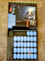 STAR WARS 1999 WALL CALENDER DARTH VADER REVEALS ANAKIN SKYWALKER