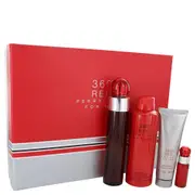 360 Red Gift Set - 3.4 Oz Edt Spray + .25 Oz Mini Edt Spray + 6.8 Oz Body Spray
