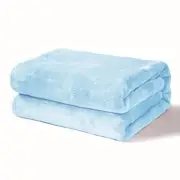 Fleece Throw Blanket for Couch, Super Soft and Warm Throw (40"x50") Ice Blue