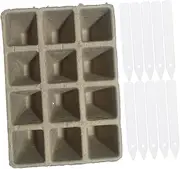 CIMAXIC 40pcs Growing Planter Clear Plant Pots Plant Tags Plants Sprouting Kit Jar Tray Microgreens Plant Saucer Plant Mini Plant Support Label Germination Trellis