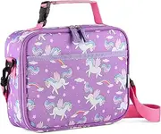 Lunch Box Bag for Kids,VASCHY Reusable Insulated Lunch Box Containers Coolers Lunch Bag for Toddler Boys and Girls with Detachable Shoulder Strap for Daycare School Unicorn