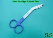 12 Lister Bandage Nurse Scissors 5.5" - Color Handles(Blue)