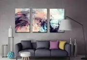 Set Of 3 Abstract Stretched Canvas Prints