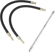 X AUTOHAUX 1 Set 180 Degree Copper Tire Valve Extension with Flexible Plastic 350mm Tyre Valve Stem Extender for Car Motorcycle RV Truck Bike