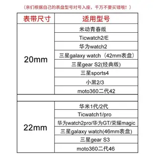 適用watch3華為手錶錶帶watch2 pro榮耀magic GT2智能手錶GT2E